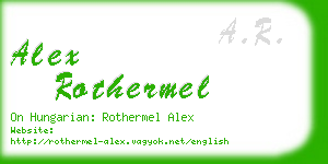 alex rothermel business card